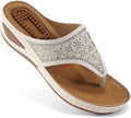 Womens Sandals Flip Flops with Arch Support Cushion - Casual Summer