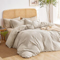 Wake In Cloud Striped Cotton Duvet Cover Set for King Size Beds