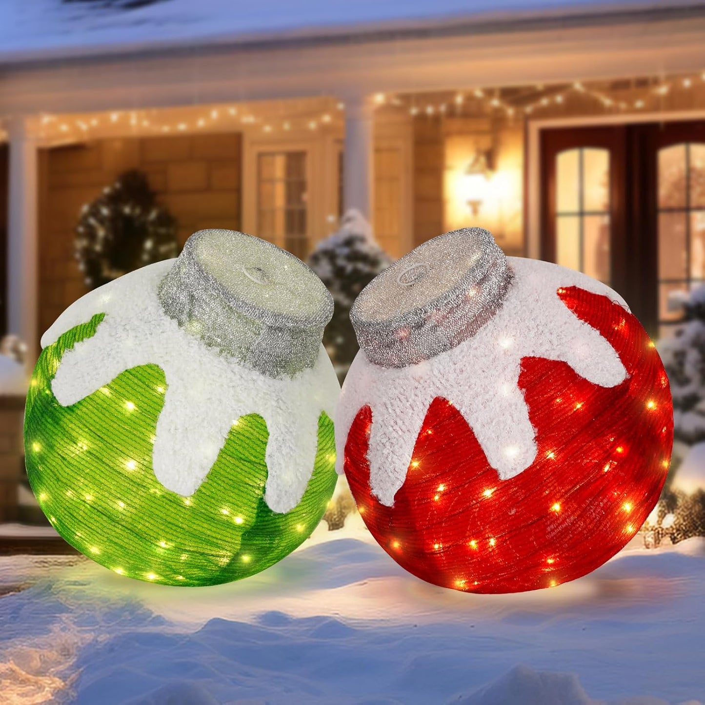 Lighted Outdoor Christmas Ornaments for Festive Holiday Decor
