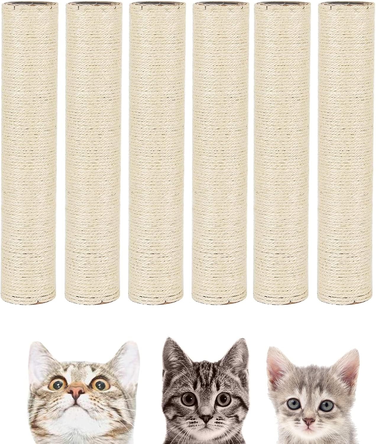 BNOSDM Cat Tree Scratching Post Replacement Parts 6 Pack