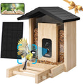 Smart Bamboo Bird Feeder | 2.5K HD Camera | AI Identify | Solar & Battery | Auto Capture | Ideal Gift