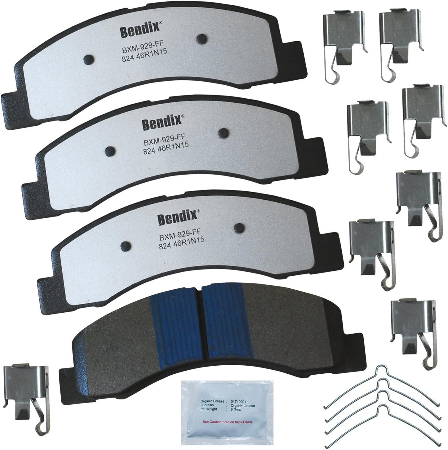Bendix Fleet Metlok MKD824FM Semi-Metallic Brake Pads for Ford