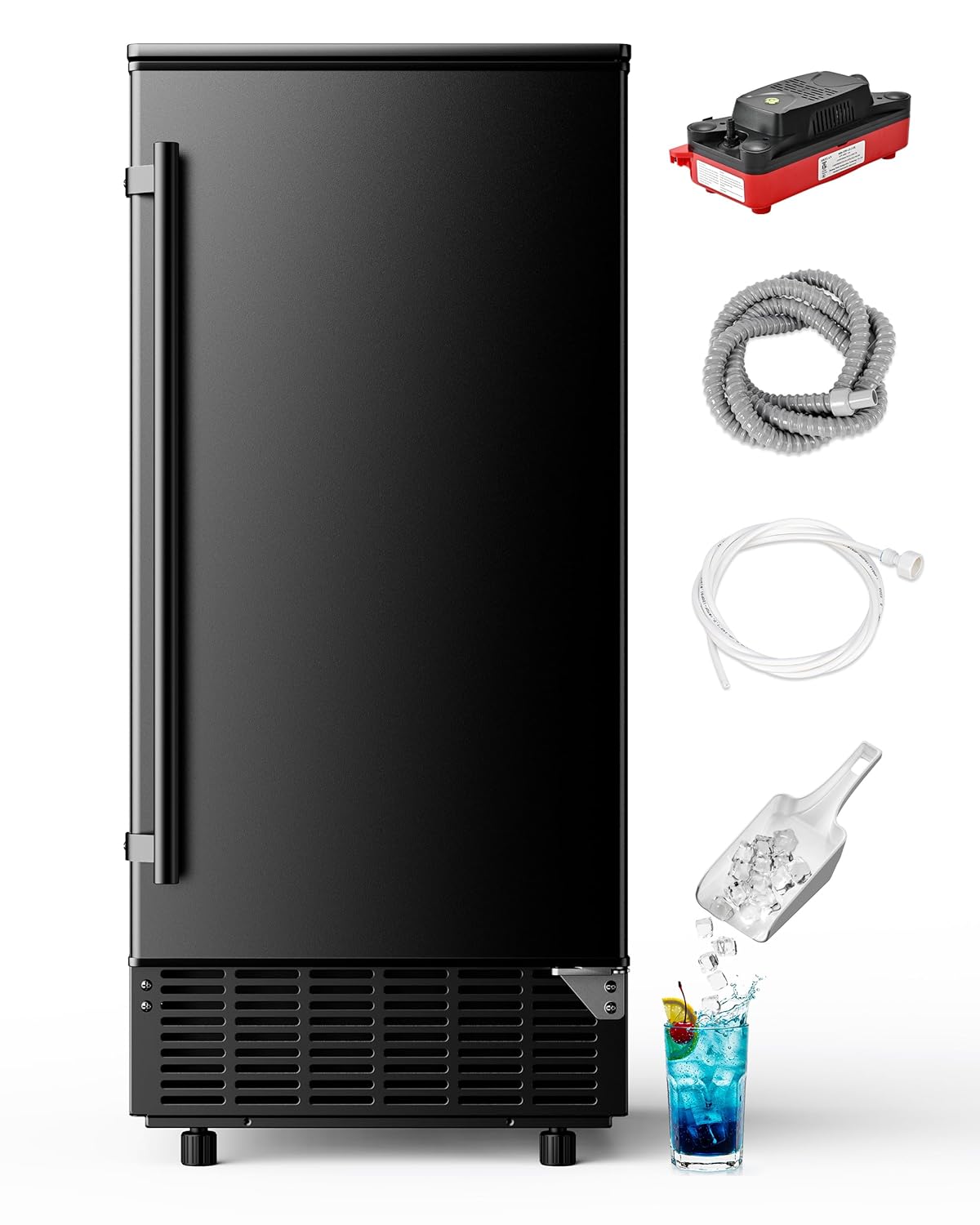 Under Counter Ice Maker with Drain Pump for Home and Bar