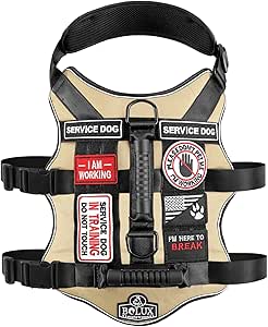 Bolux Tactical Dog Harness for Small Medium Large Dogs