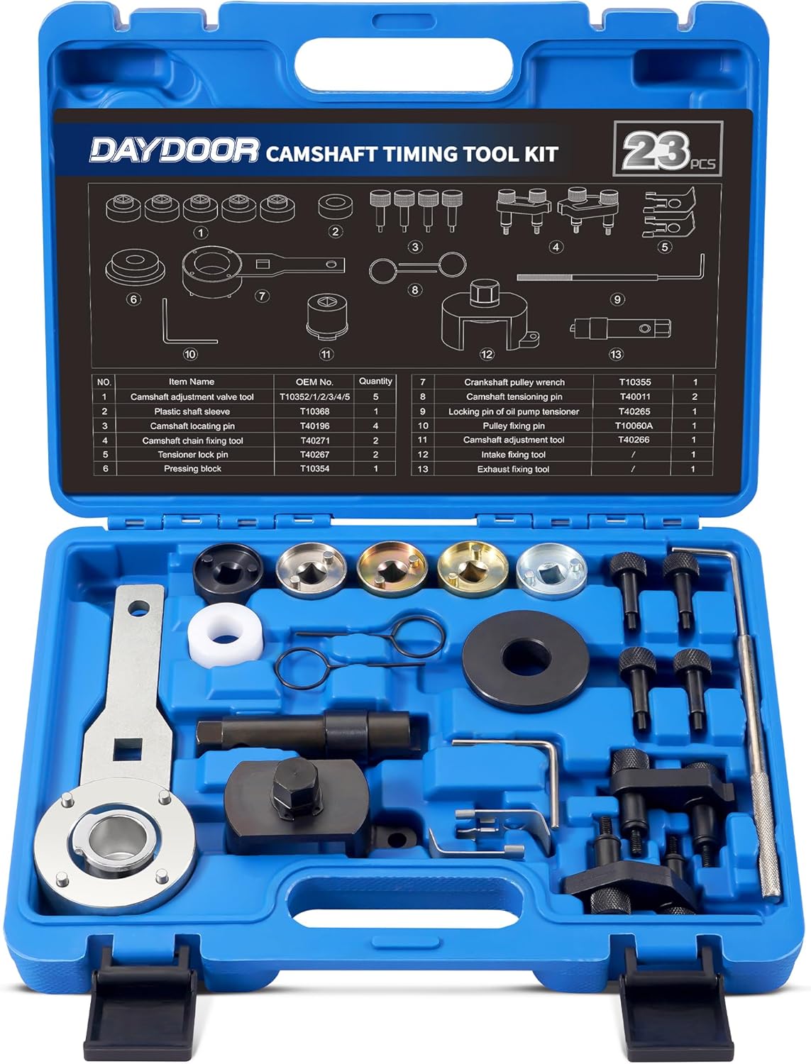 DAYDOOR Camshaft Crankshaft Engine Timing Tool Kit for Audi VW