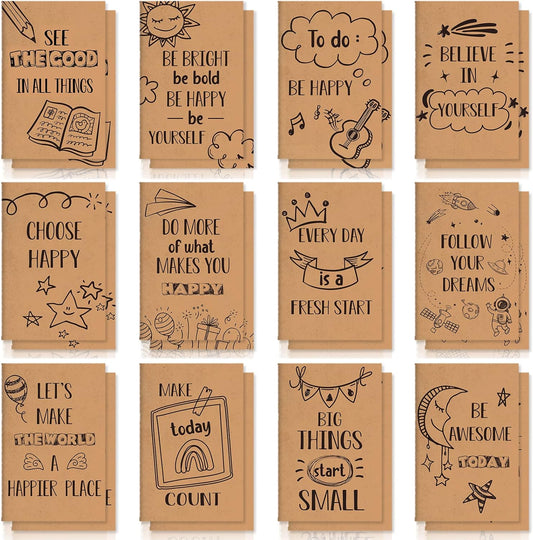 24 Funny Motivational Mini Notebooks - Ideal Gifts!