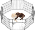 24in High 8 Panel Dog Playpen Foldable Metal Pet Exercise Pen - Stable