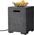 Outdoor Hideaway Tank Table for Gas Fire Pits - Neat Propane Cover