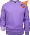 Men's Crewneck Fleece Sweatshirt for Cold Weather - Warm Crewneck