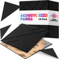 18 Pack Self-Adhesive Acoustic Panels Black, 12 in Square - Echo
