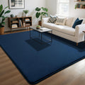 Navy Blue Rug for Living Room 5x7 ft Shag Rug - Soft Thick Memory Foam