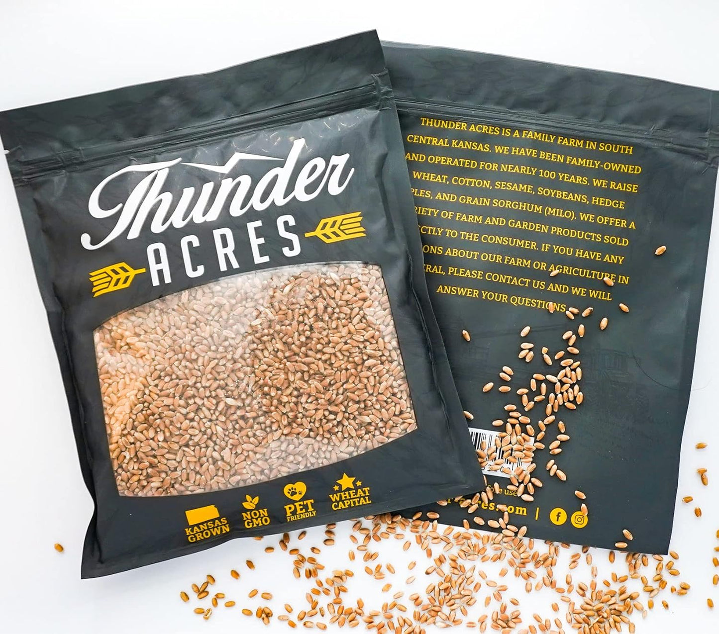 Non-GMO Thunder Acres Premium Wheat Seed for Healthy Cat Grass