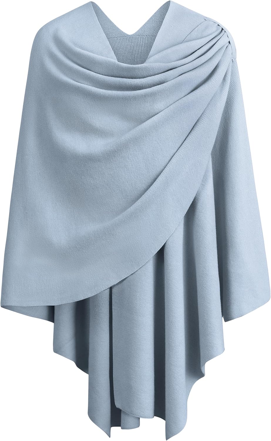 PULI Womens Large Cross Front Poncho Sweater Wrap for Fall