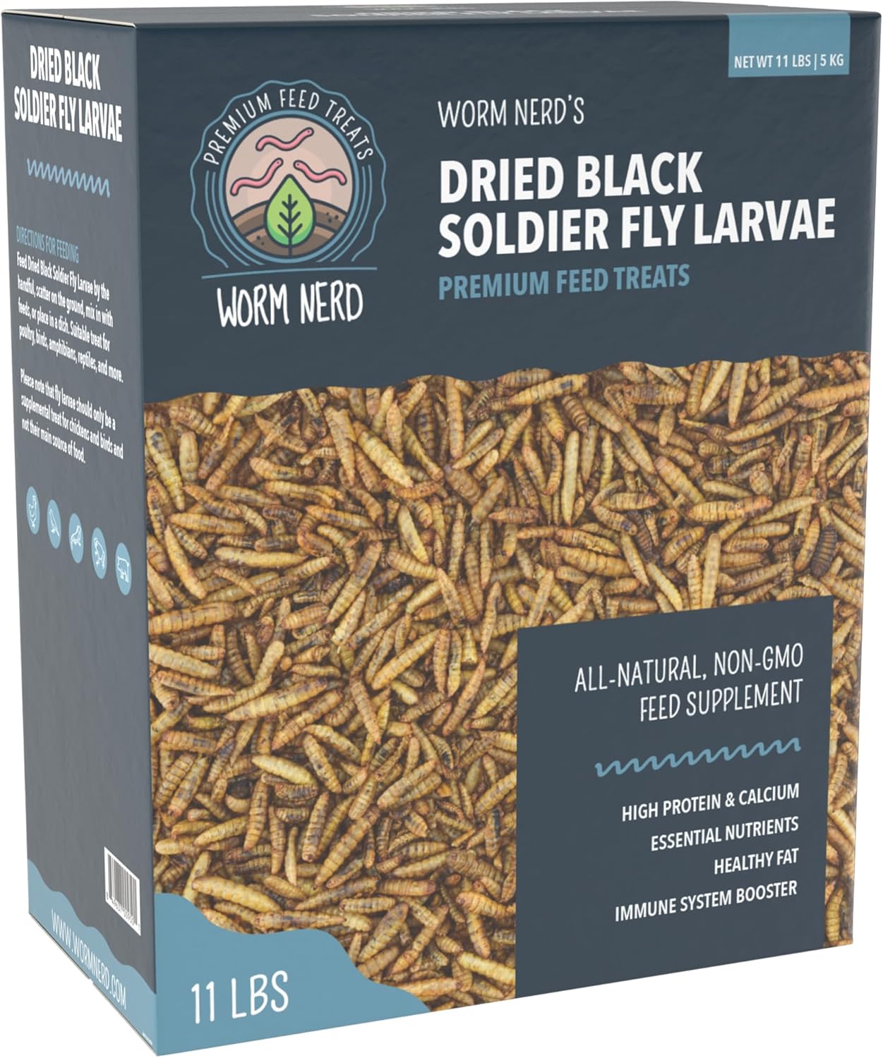 WN64 Dried Black Soldier Fly Larvae for Chickens and Birds
