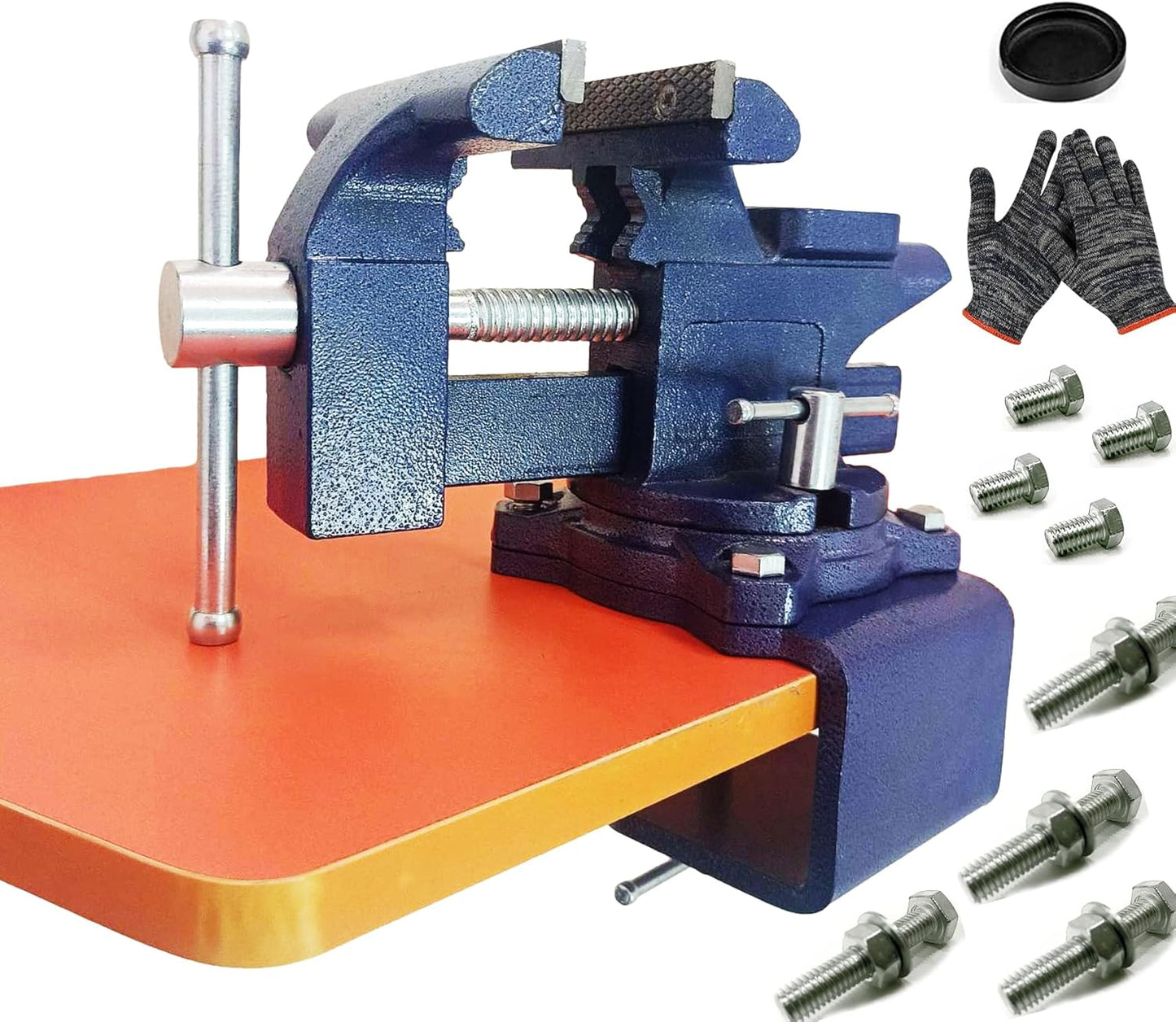 MYTEC 2-In-1 Heavy Duty Bench Vise for Workbench Use