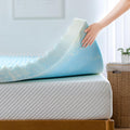 ZINUS 4 in Swirl Gel Cooling Memory Foam Topper - Cooler Nights