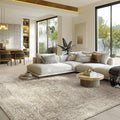 Madane 8x10 Machine Washable Area Rug - Soft Floral, Anti-Slip