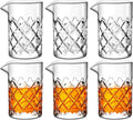 Cocktail Mixing Glass Set 6 Pack 17 oz - Crystal Stirring Pitcher