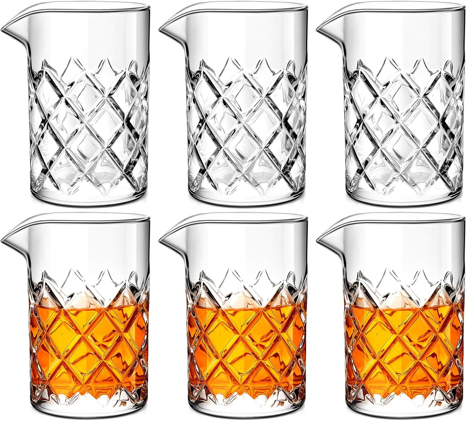 Dandat Cocktail Mixing Glass Set for Home Bartenders and Parties