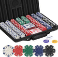 Poker Chips Set 500 Pcs for Texas Holdem and Blackjack - Complete Kit
