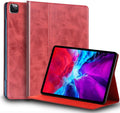 for Ipad Pro 11-inch Genuine Leather Case - Protective Cover Red