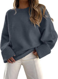 ANRABESS Womens Oversized Fuzzy Knit Pullover Sweater - Cozy Fit