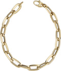 Kooljewelry 14k Yellow Gold 7 mm Fancy Oval Link Bracelet