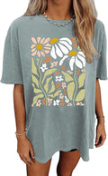 Flower Graphic Oversized Tee: Nashville Music Vibes