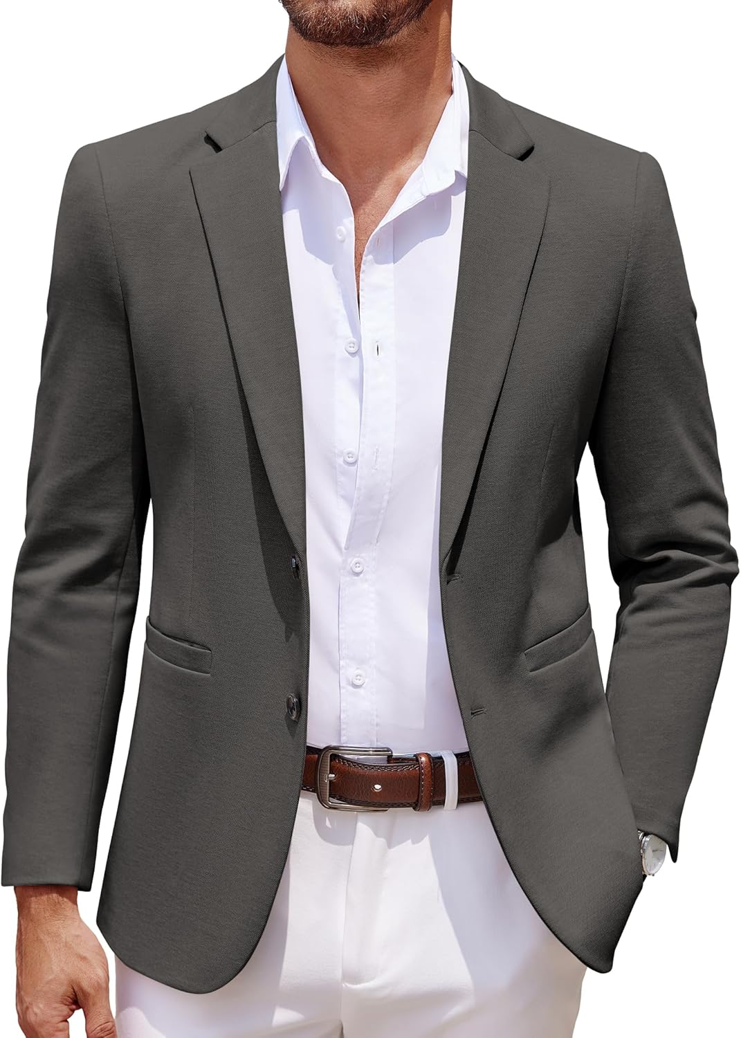 COOFANDY Men's Casual Knit Blazer for Stylish Comfort