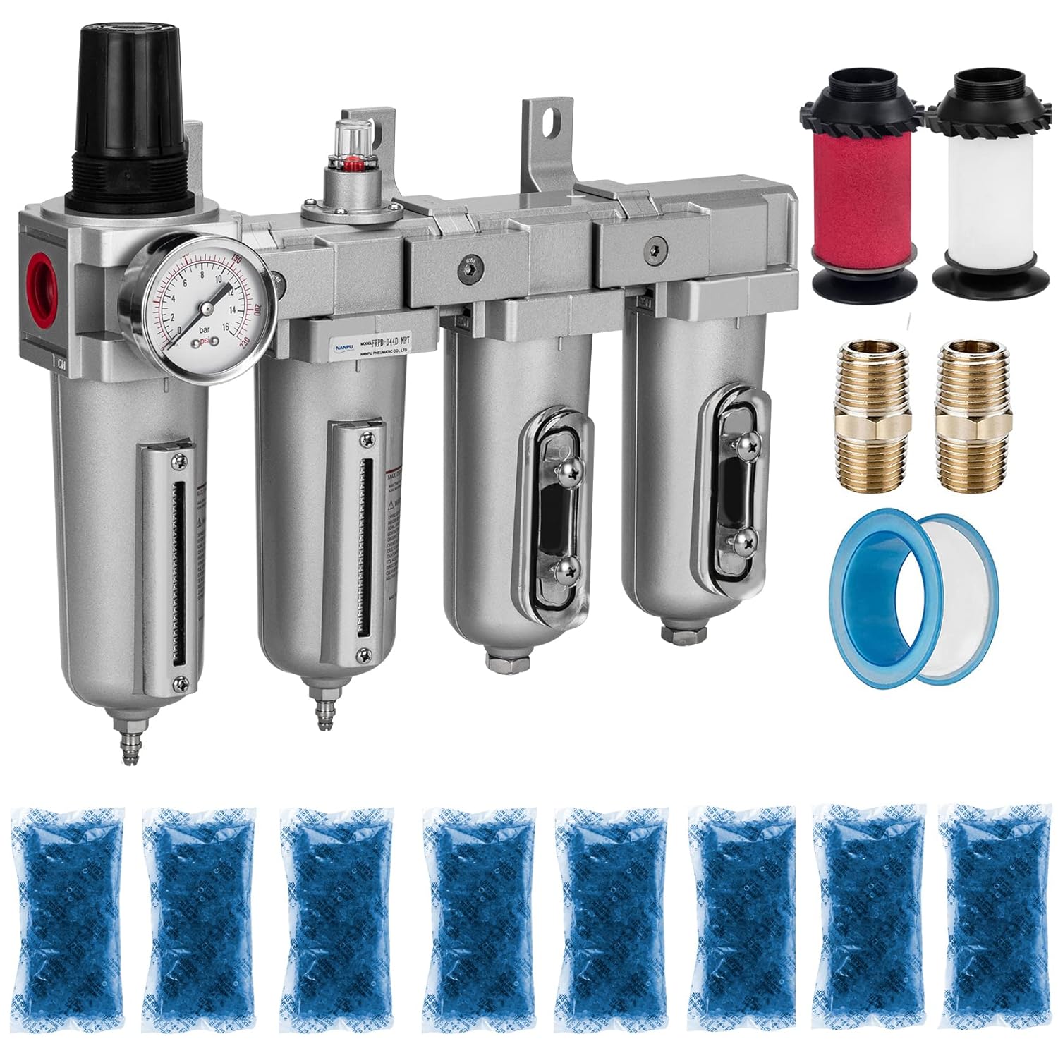 NANPU 1/2in NPT Industrial Grade 4 Stage Air Drying System