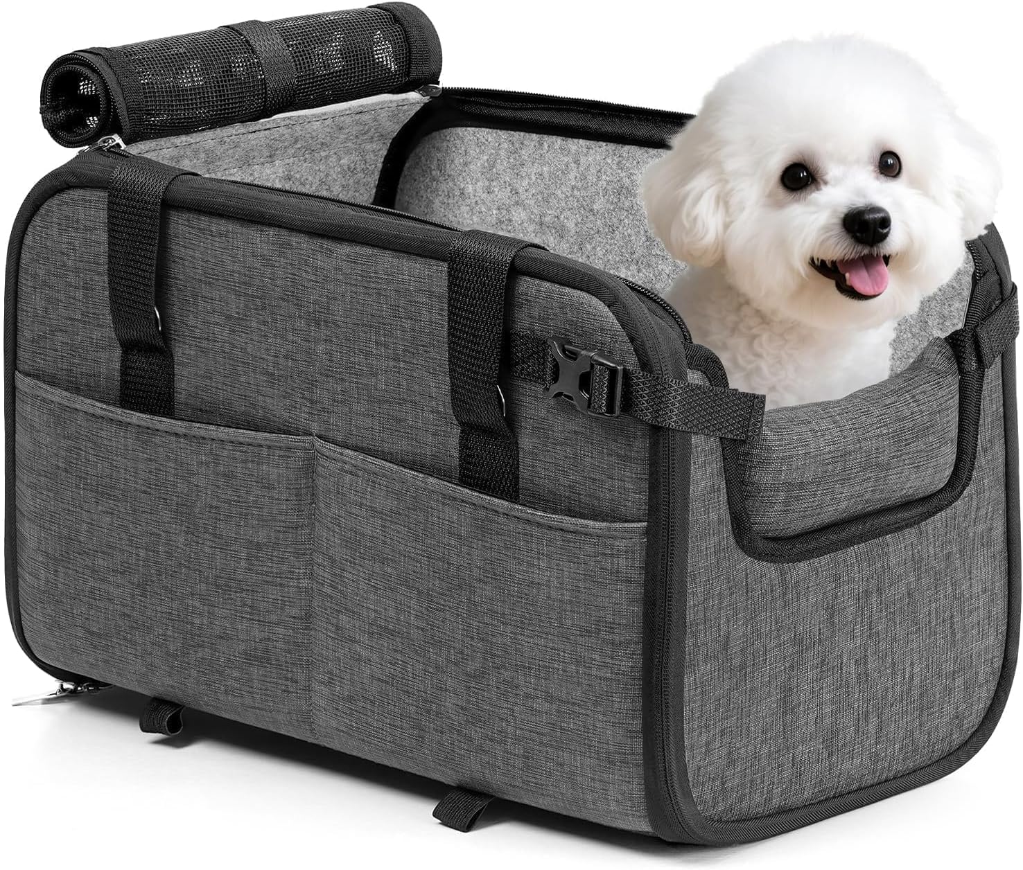 YUDODO Large Dog Car Seat for Center Console, Perfect for Travel