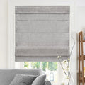 Roman Shades for Windows 29in x 64in - Room Darkening Belgian Denim