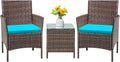 Flamaker Patio Furniture Set 3 Pieces - Compact Bistro for Porch
