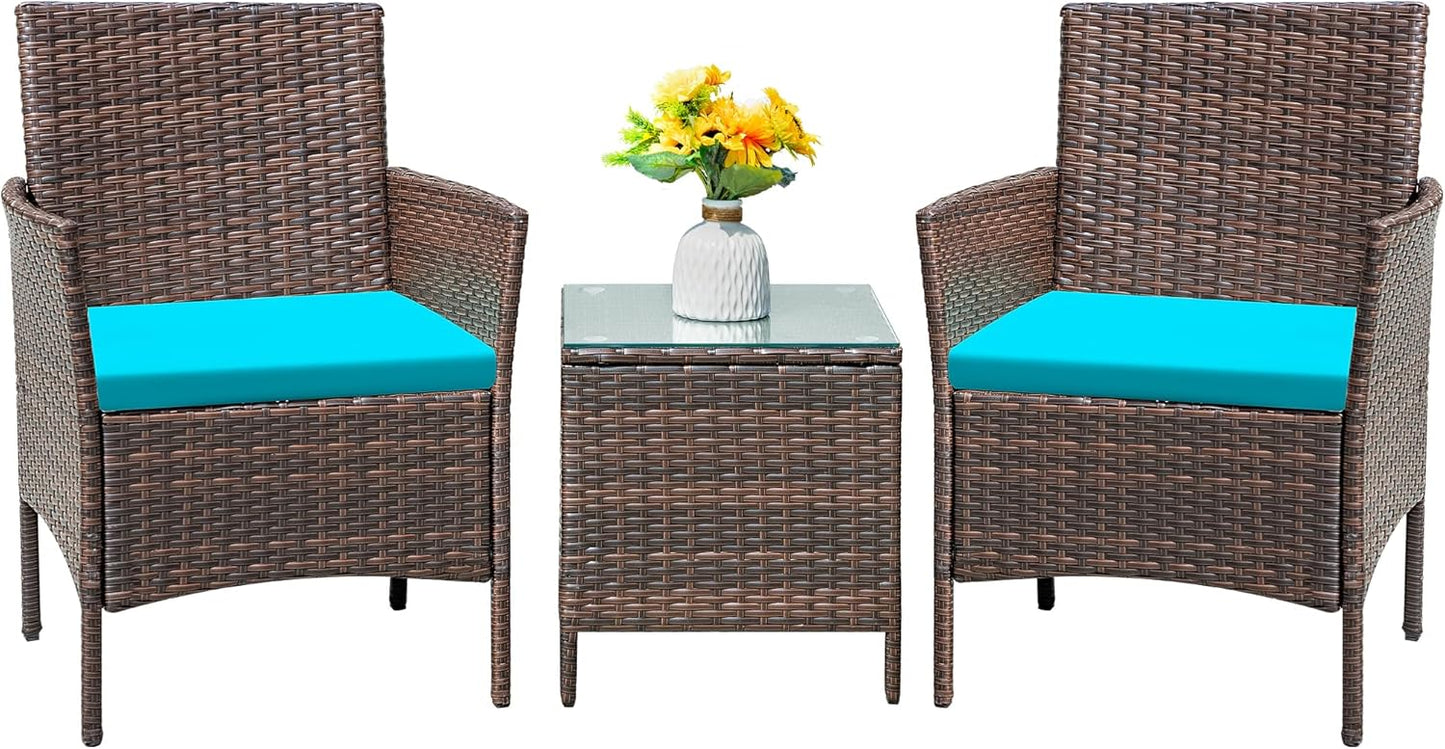 Flamaker Patio Furniture Set 3 Pieces for Outdoor Relaxation