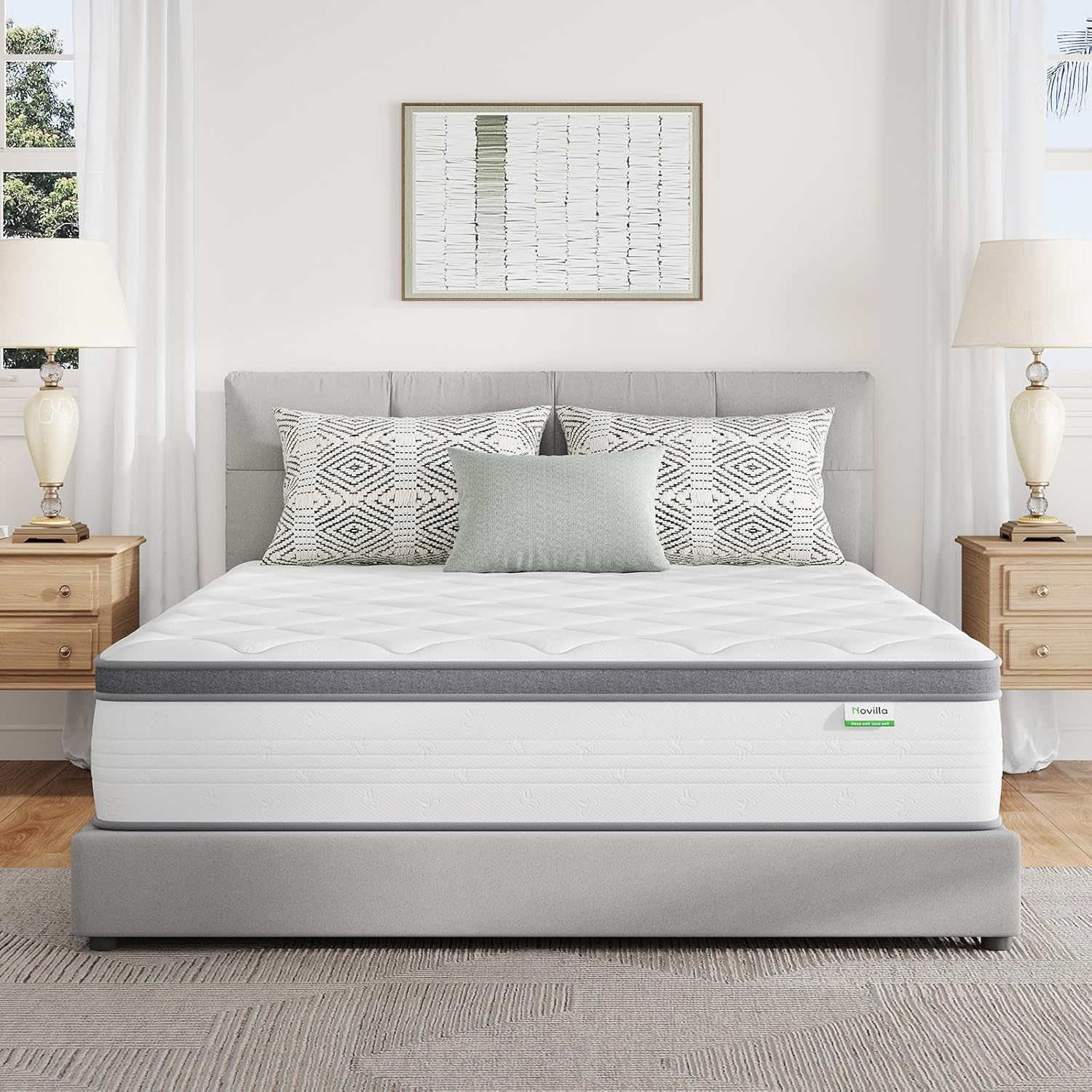 Novilla Queen Mattress 14 Inch Hybrid for Ultimate Comfort