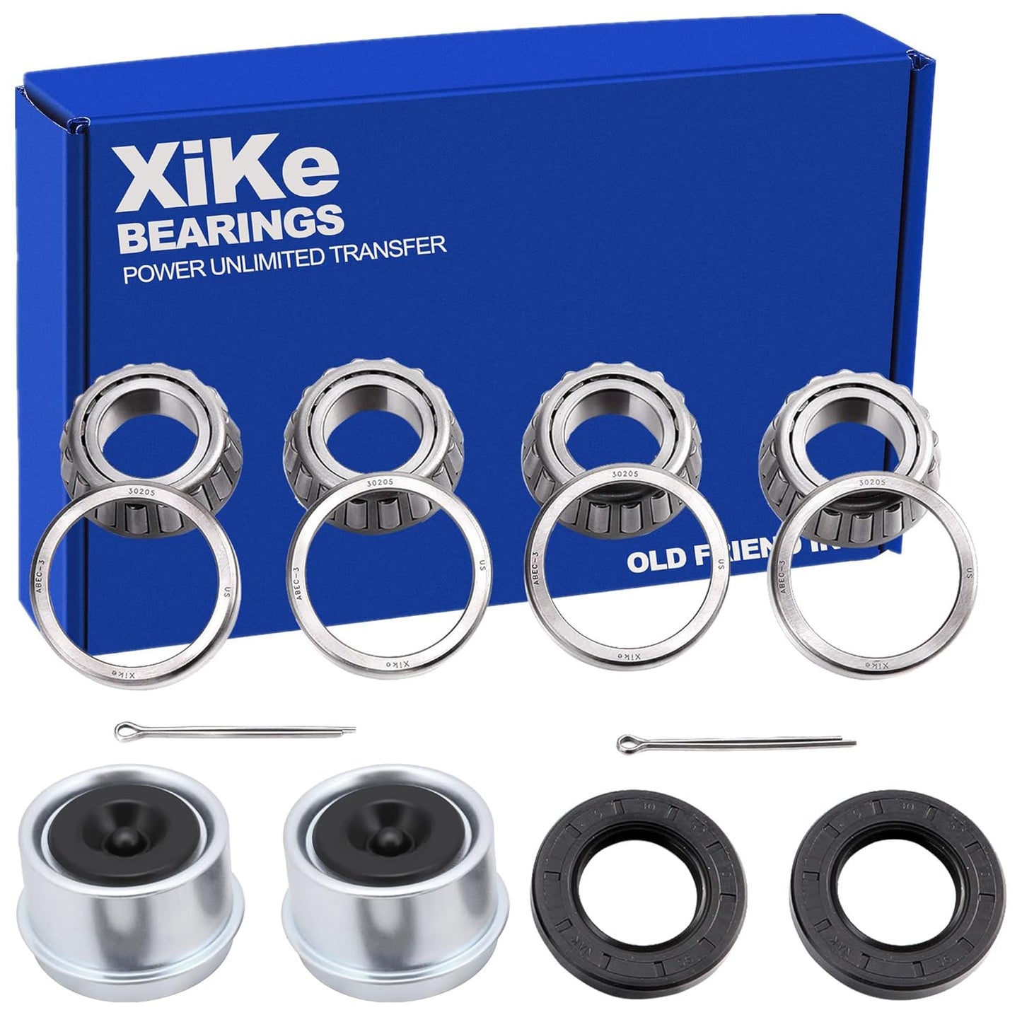 XiKe 25mm Axles Trailer Wheel Hub Bearings Kit for Durability