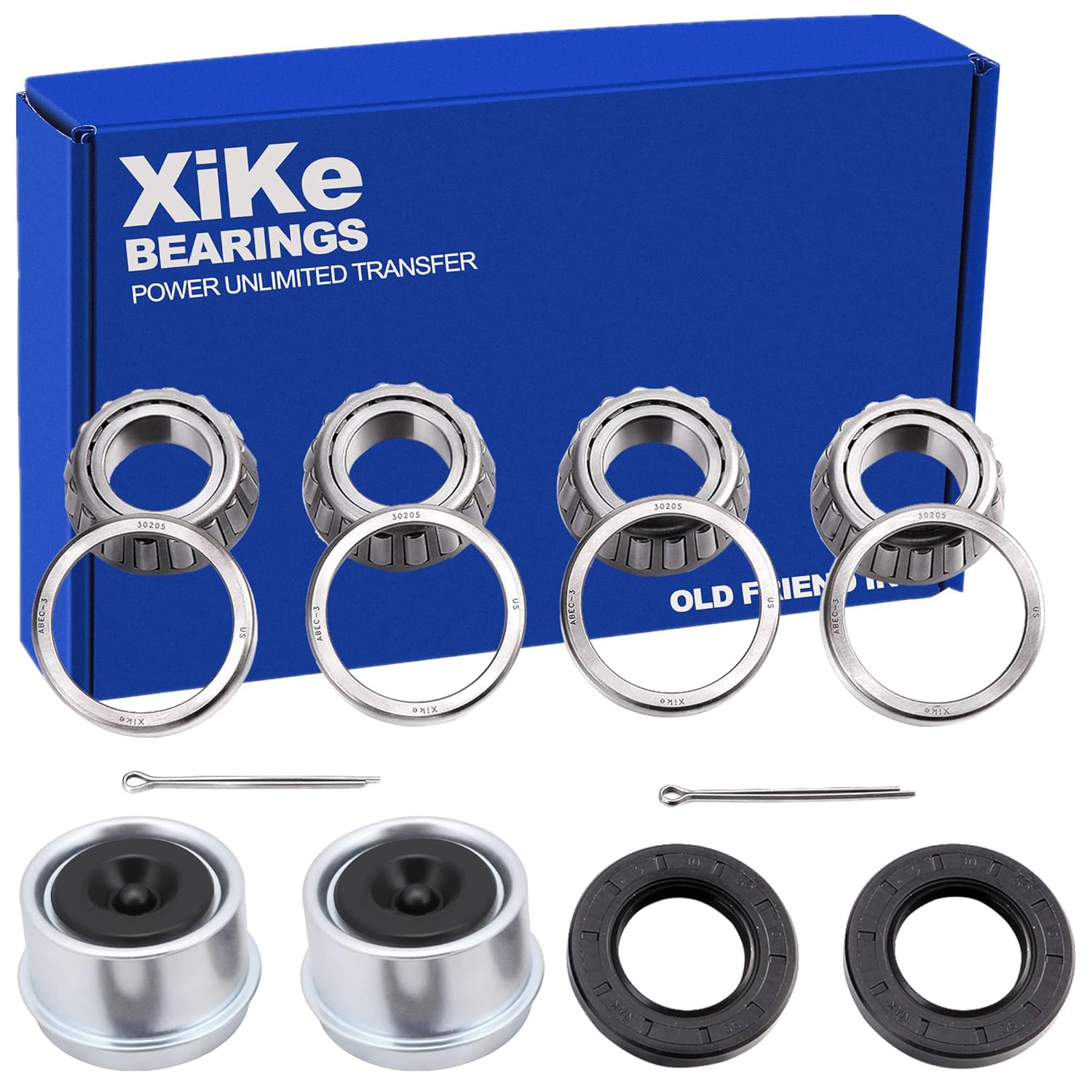 XiKe 25mm Axles Trailer Wheel Hub Bearings Kit for Durability