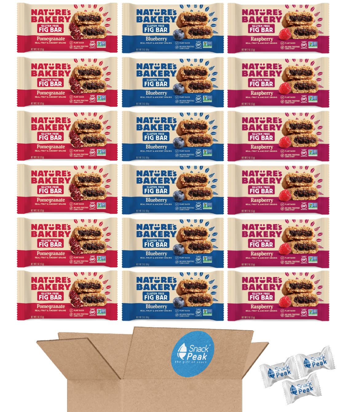 Natures Bakery Gluten Free Fig Bar Snack Peak Variety Gift Box