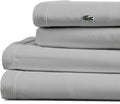 Lacoste 100% Cotton Percale 3-Piece Sheet Set - Cool, Crisp Comfort