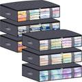 Under Bed Storage Containers 6 Pack - 75L Collapsible Storage Bags