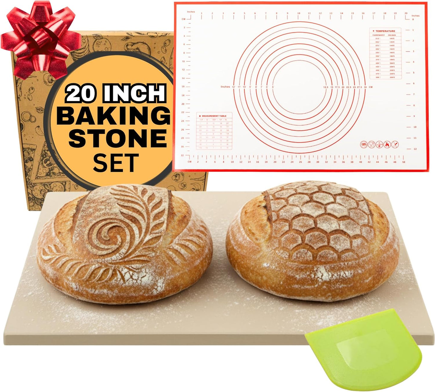 20 Inch Baking Stone for Oven - Perfect for Bread and Pizza