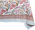 Eden 100% Cotton Floral Tablecloth 60 x 108 in - Handblock Print