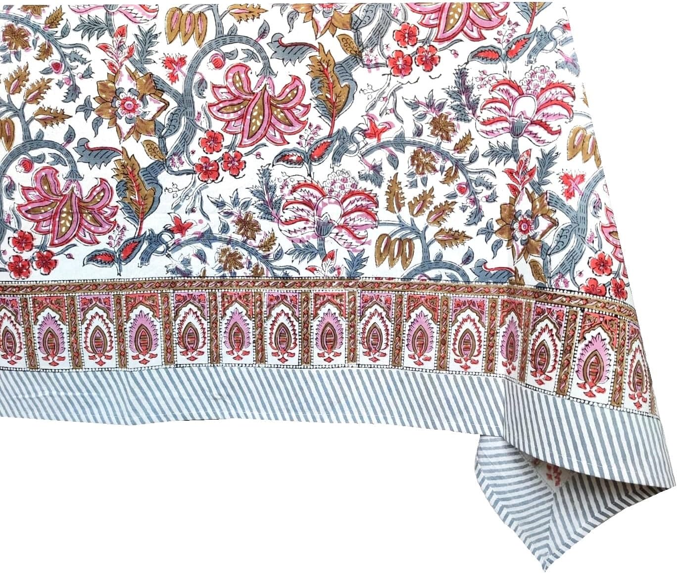 Eden 100% Cotton Floral Tablecloth for Elegant Dining Events