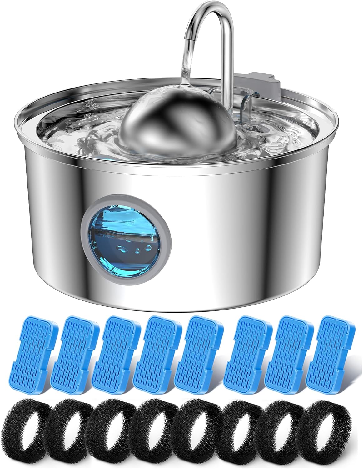 AONBOY Cat Water Fountain with 16 Filters for Healthy Hydration