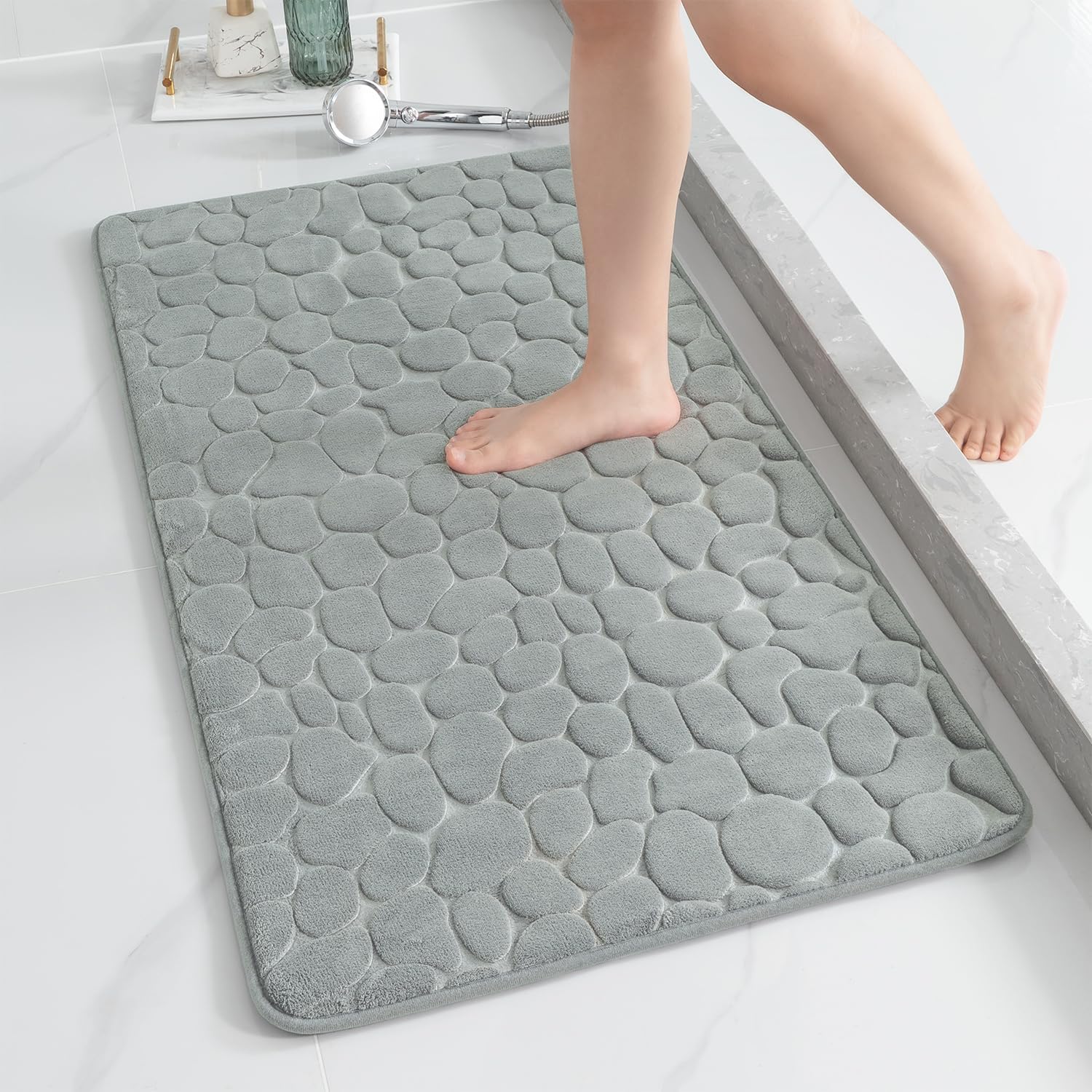 YIHOUSE Memory Foam Runner Rug for Bathroom and Hallway Use