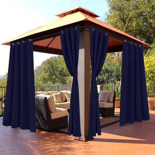 BONZER Waterproof Outdoor Blackout Curtains for Patio Privacy