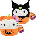 Squishmallows 8 in Halloween Hello Kitty & Kuromi Pumpkin 2-Squish Set
