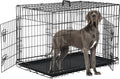 48ft Foldable Metal Wire Dog Crate Double Door - Portable Extra-Large