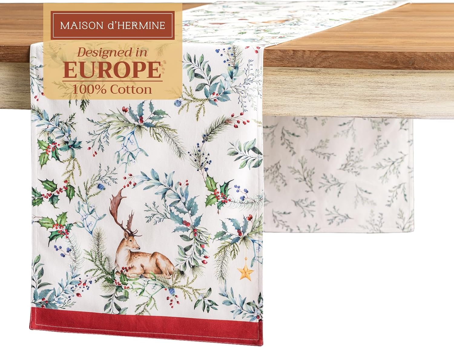 Maison d' Hermine 100% Cotton Table Runner for Home Decor