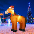 Shappy 6ft Christmas Inflatable Horse - Lighted Holiday Yard Decor